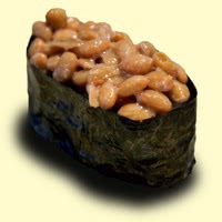 Fotografie eines Natto-nigiri